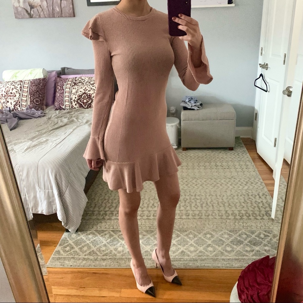 Super cute Blu Pepper Ruffle Knit Dress